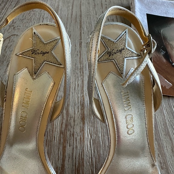 Jimmy Choo Tabatha 39 silver sling back heels GUC - Picture 10 of 15